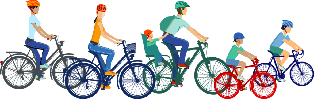 Family cycling